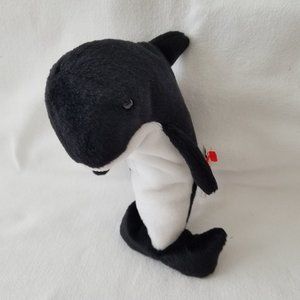 TY Beanie Babies Waves The Orca Whale #4084 1996, Vintage, Collectible